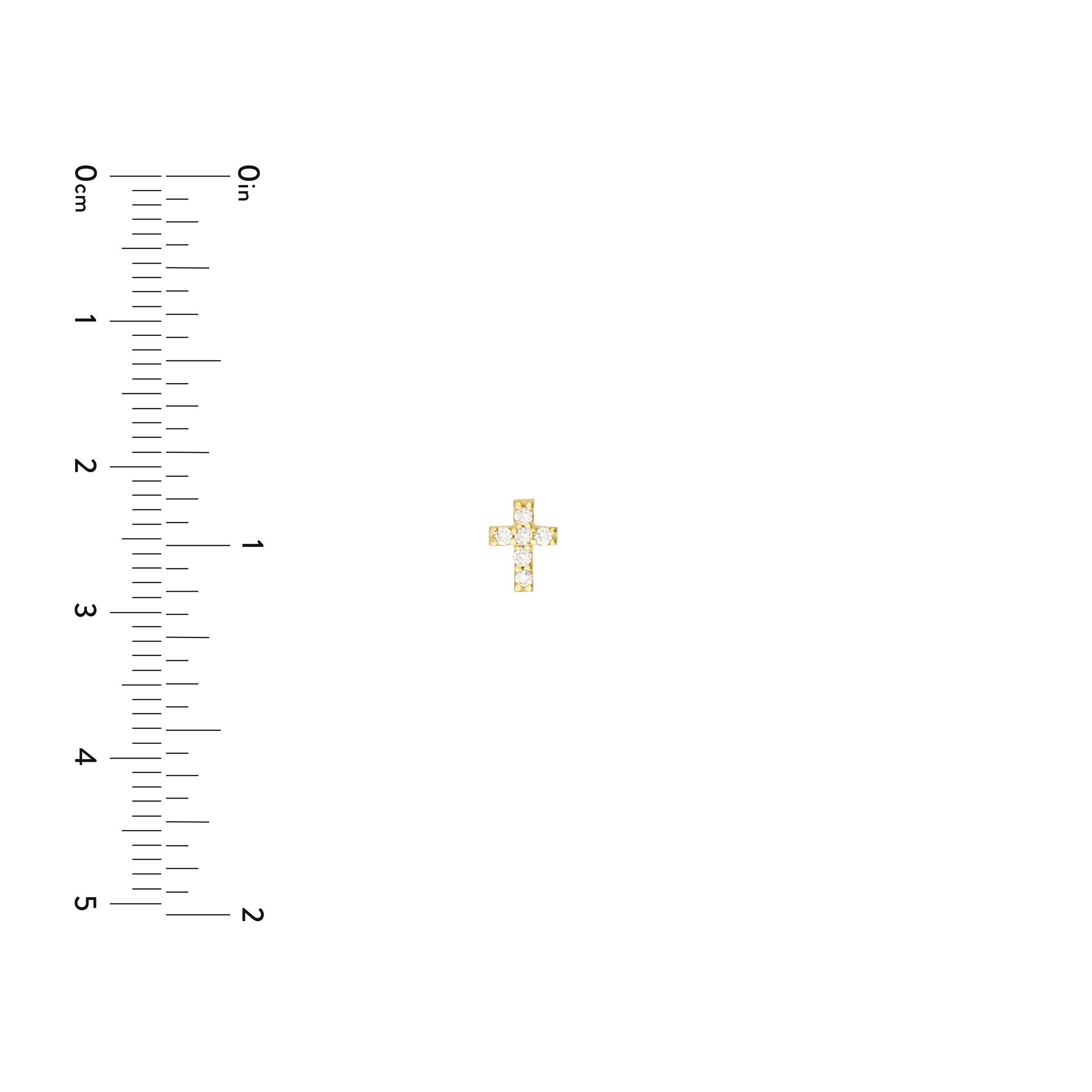 1/8tcw Diamond Cross Stud Earrings