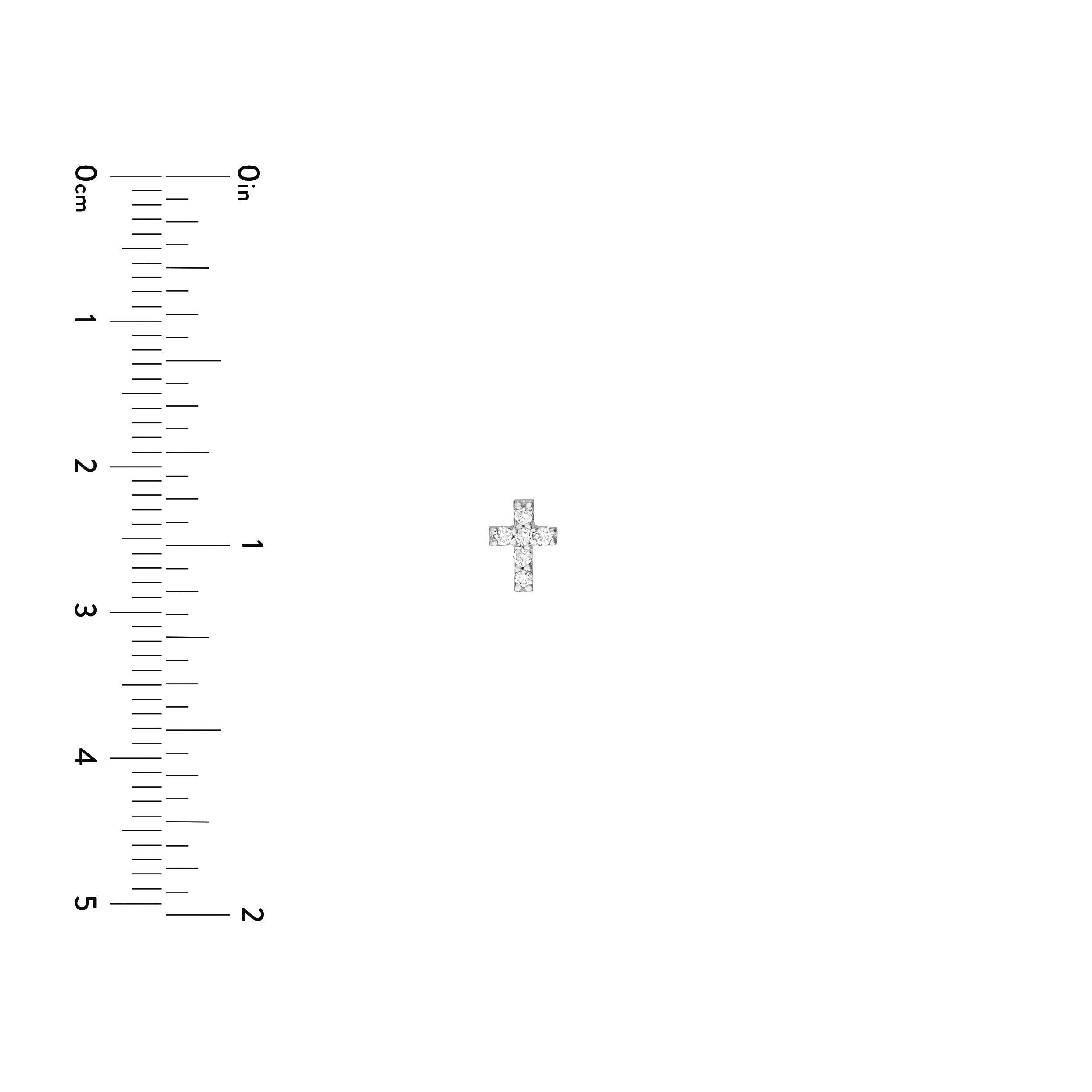 1/8tcw Diamond Cross Stud Earrings