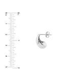 Small Teardrop Dome Earrings