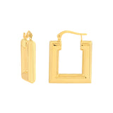 Square Polished Puff Earrings