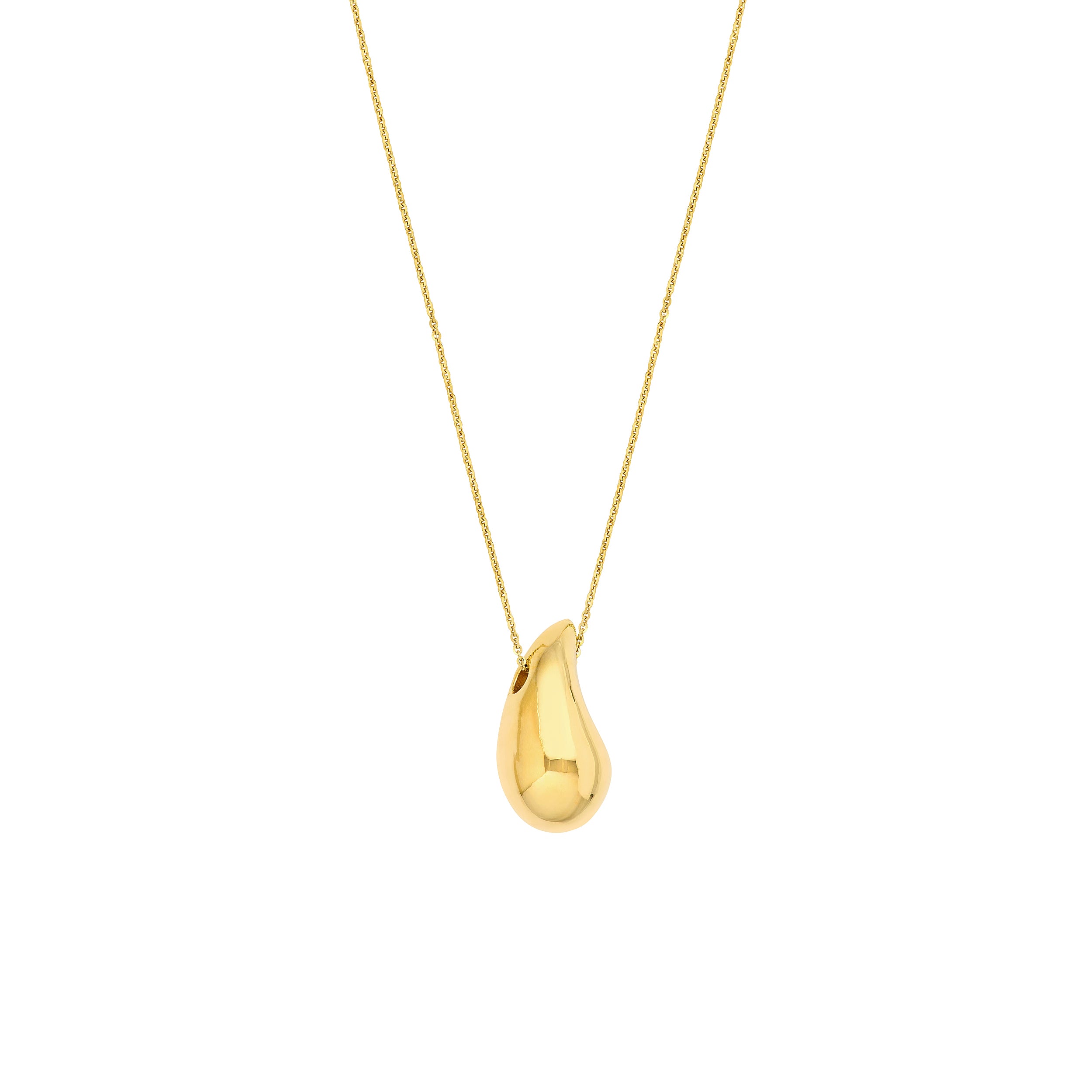 Puff Art Teardrop Dome Necklace