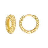 Bubble Textured Round Hoop Earrings