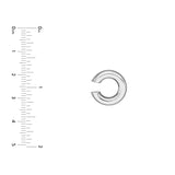 15mm Thick Tubular Cuff Earrings