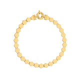 Polished Hexagonal Flat Link Bracelet