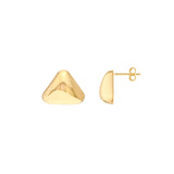 Polished Triangular Stud Earrings