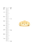 Graduated Puffy Rectangle Ring