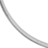 Sterling Silver 4.20mm D/C Flat Oval Snake Chain