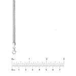 Sterling Silver 4.20mm D/C Flat Oval Snake Chain