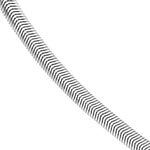 Sterling Silver 6.40mm D/C Flat Oval Snake Chain