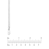 4.10mm Sterling Silver Domed Omega Chain