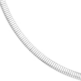5.90mm Sterling Silver Domed Omega Chain