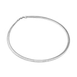 5.90mm Sterling Silver Domed Omega Chain
