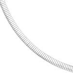 5.90mm Sterling Silver Domed Omega Chain