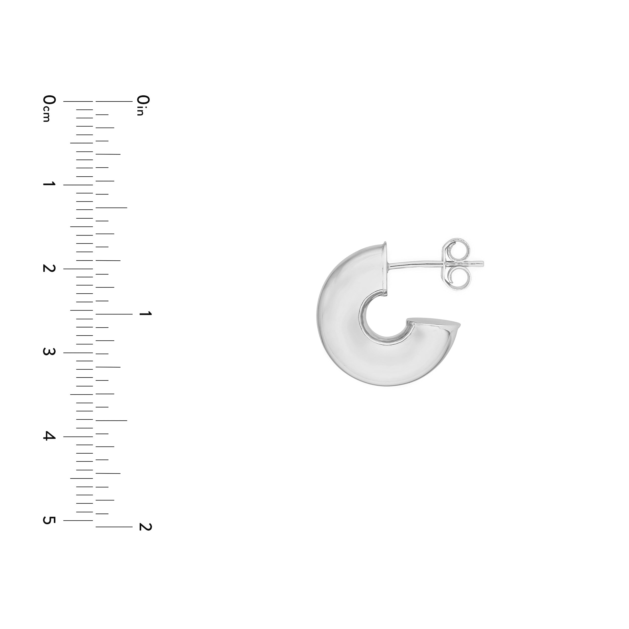 4mm ID Polished Open Hoop Earrings