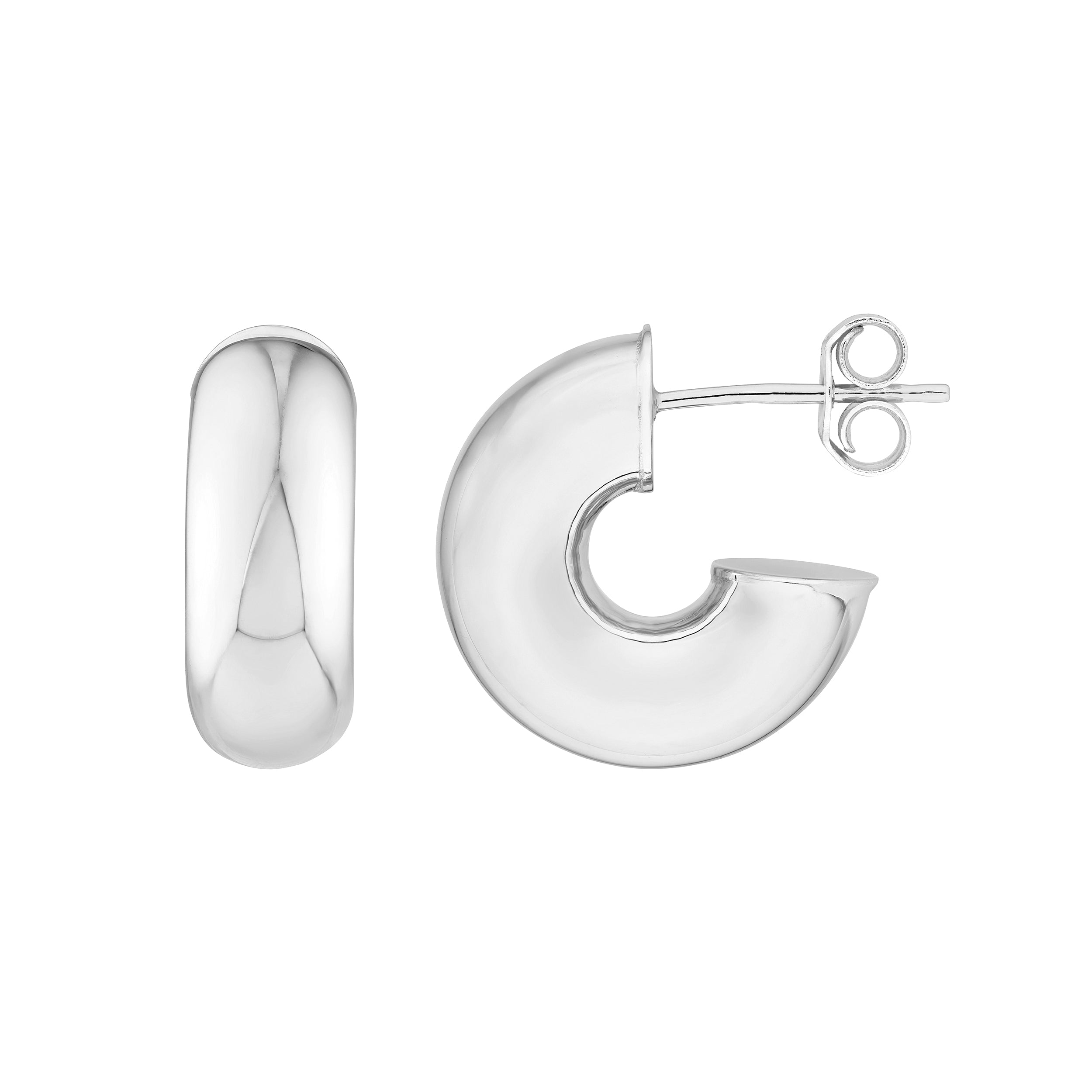 4mm ID Polished Open Hoop Earrings