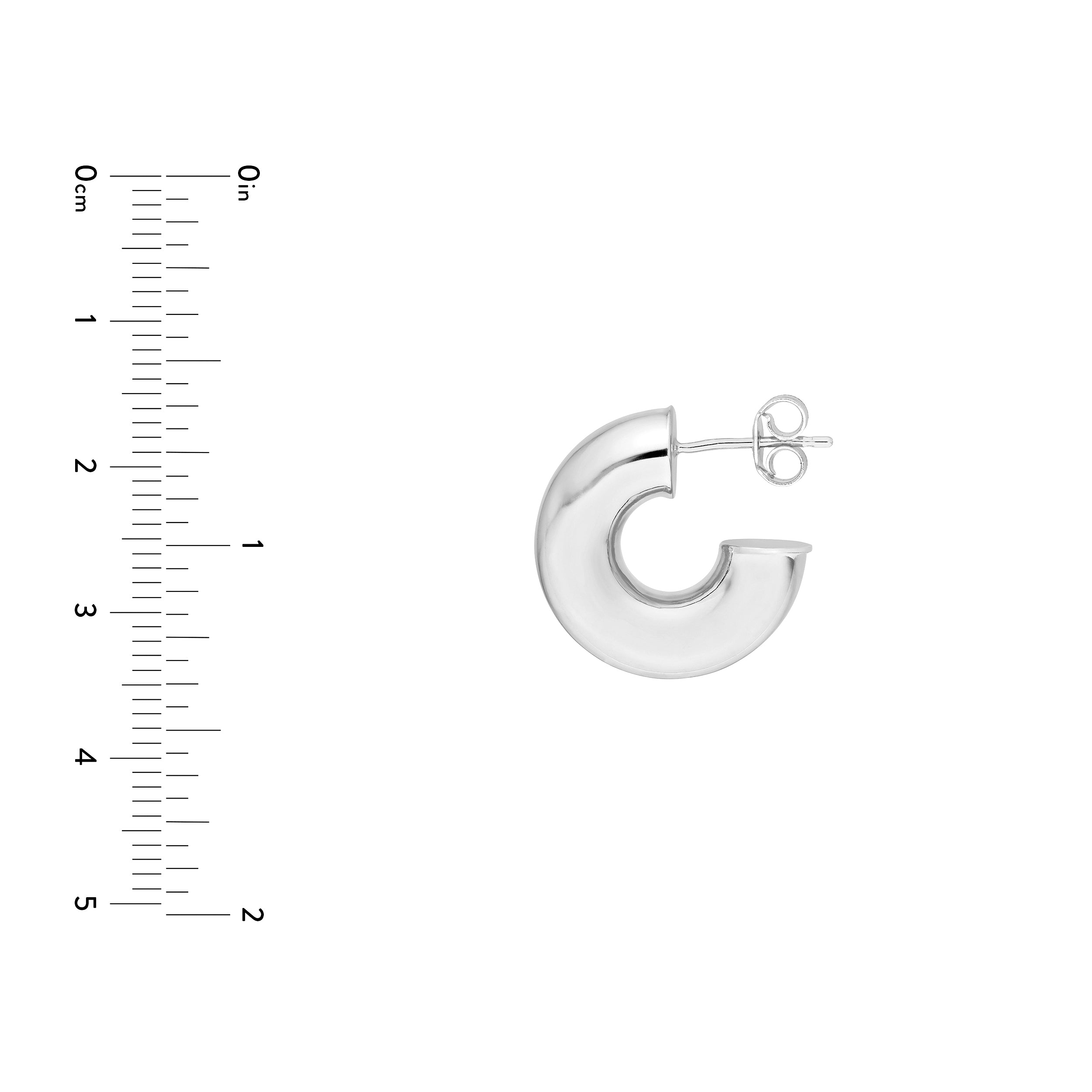 6 mm ID Polished Open Hoop Earrings