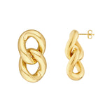 Polished Curb Link Dangle Earrings