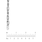 Sterling Silver 5.80mm D/C Figarope Milano Chain w Lob Lock