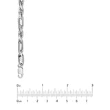 Sterling Silver 5.80mm D/C Figarope Milano Chain w Lob Lock