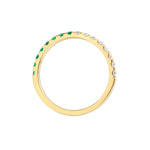 50/50 Emerald & Diamond Stackable Band