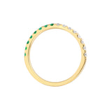 50/50 Emerald & Diamond Stackable Band