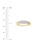 Diamond Pavé Ribbed Dome Ring