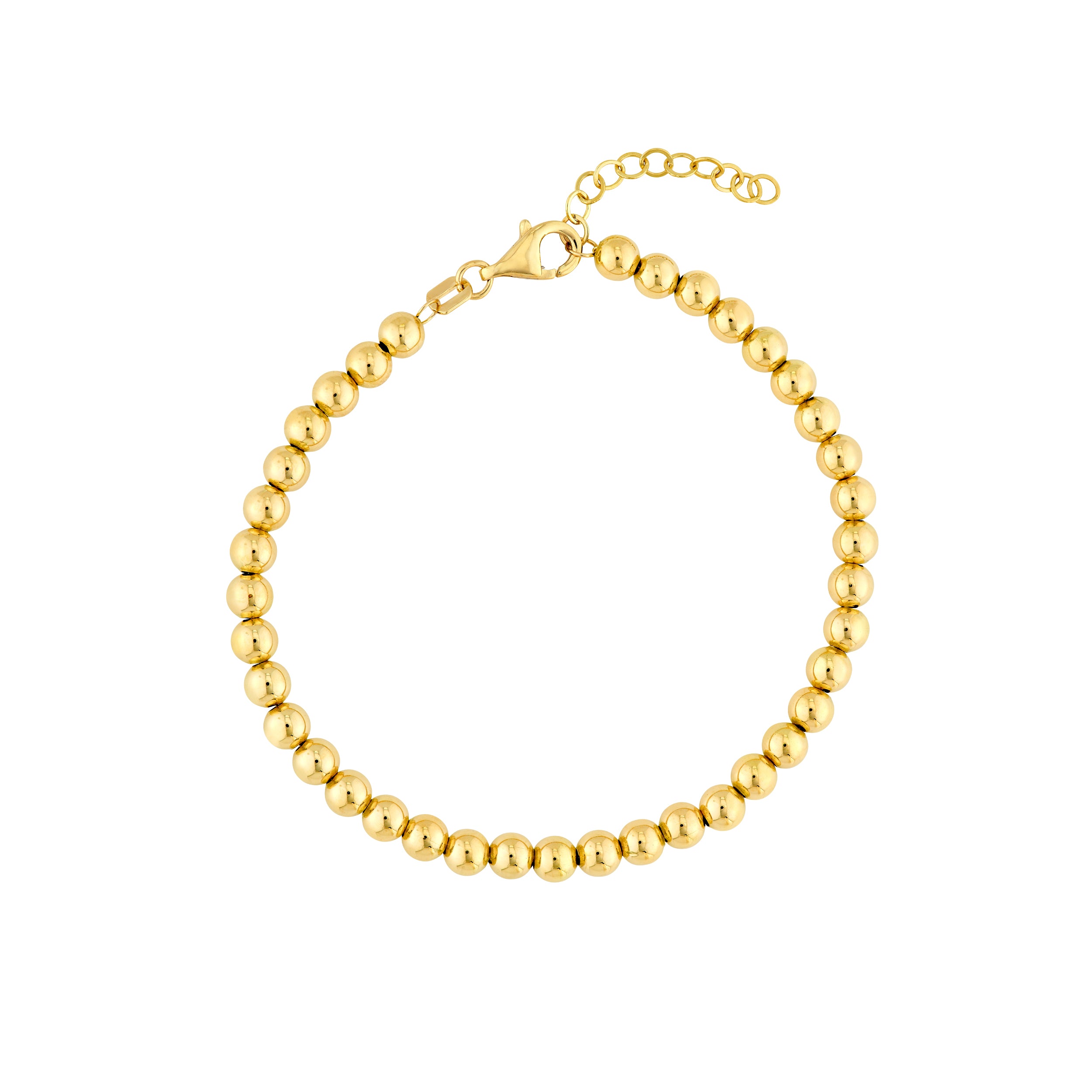 4mm Beaded Adjustable Chain Bracelet