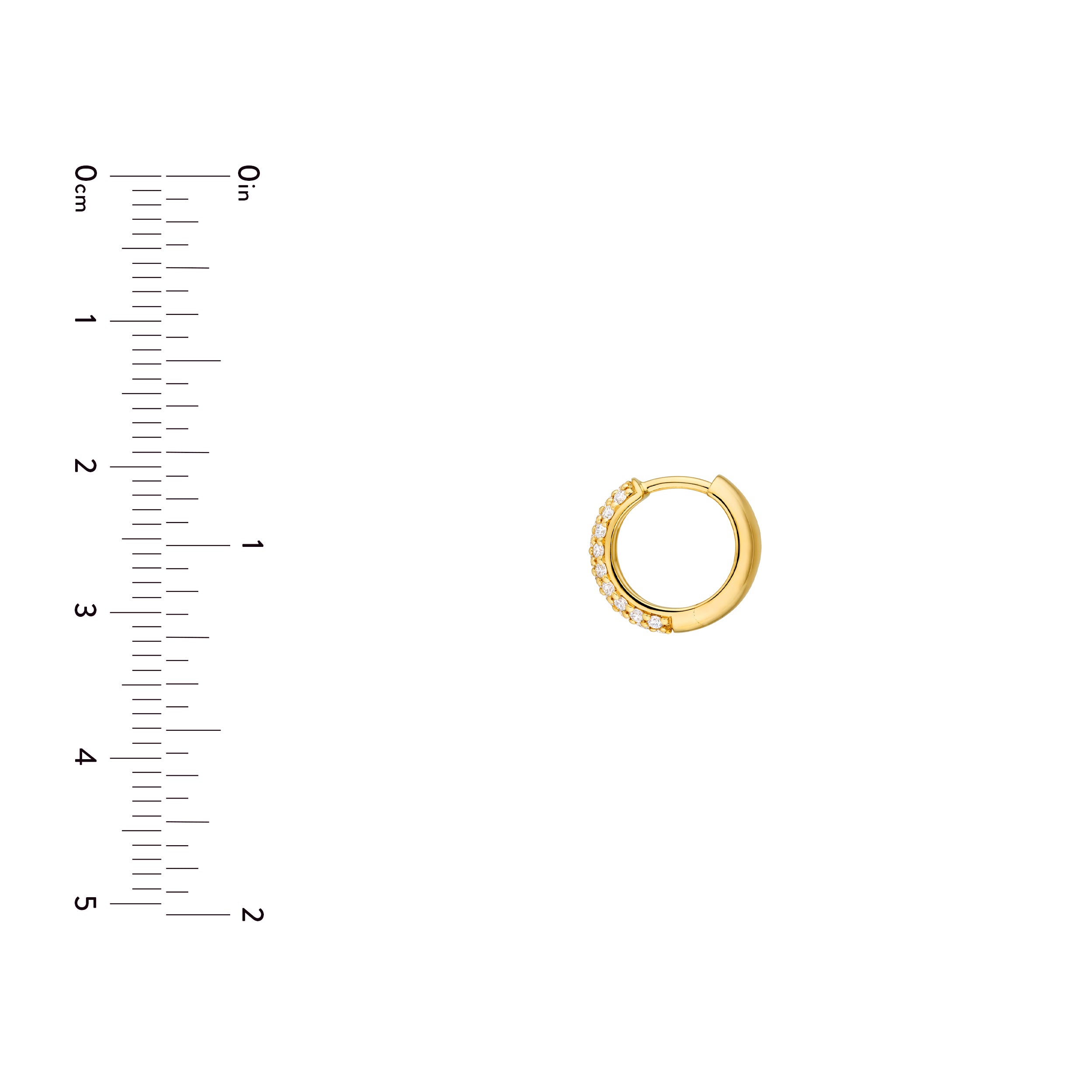 3 Row Diamond Pavé Huggies (1/2tcw)