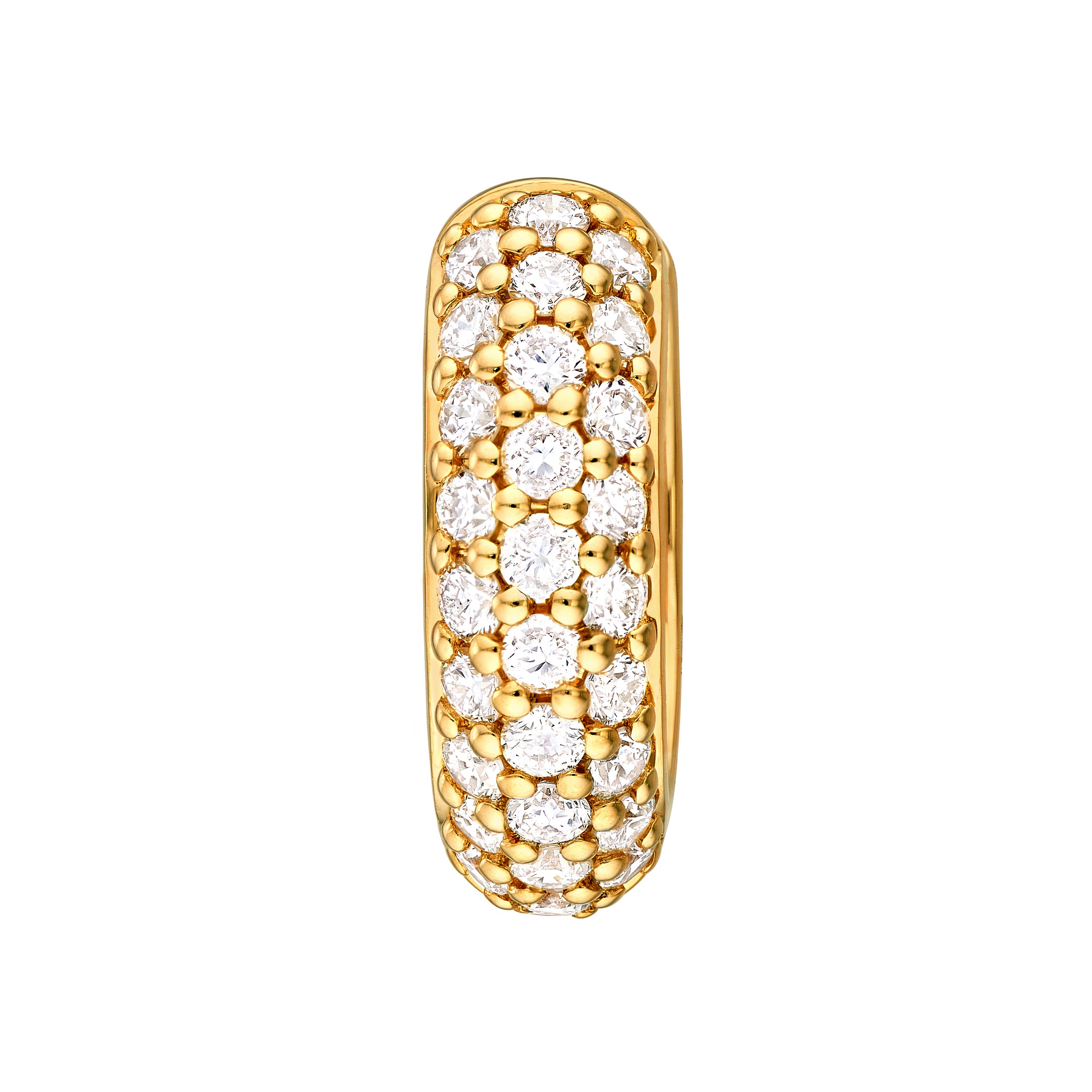 3 Row Diamond Pavé Huggies (1/2tcw)