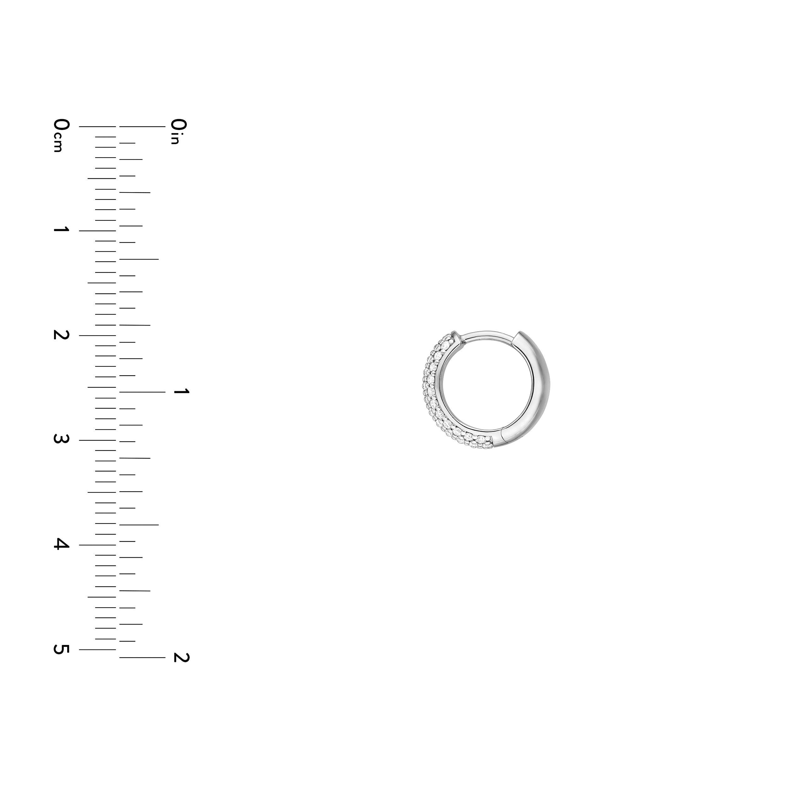 5 Row Diamond Pavé Huggies (1/2tcw)