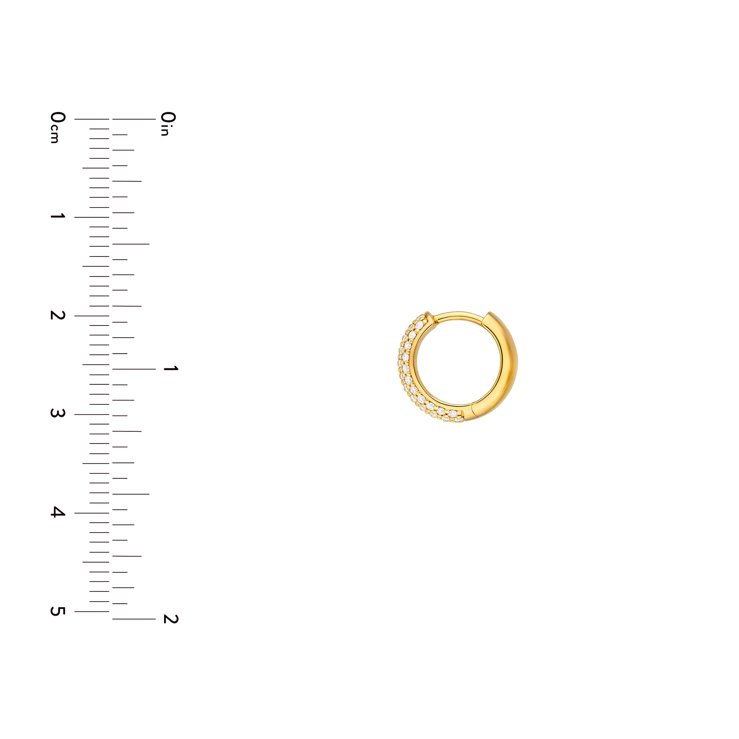 5 Row Diamond Pavé Huggies (1/2tcw)