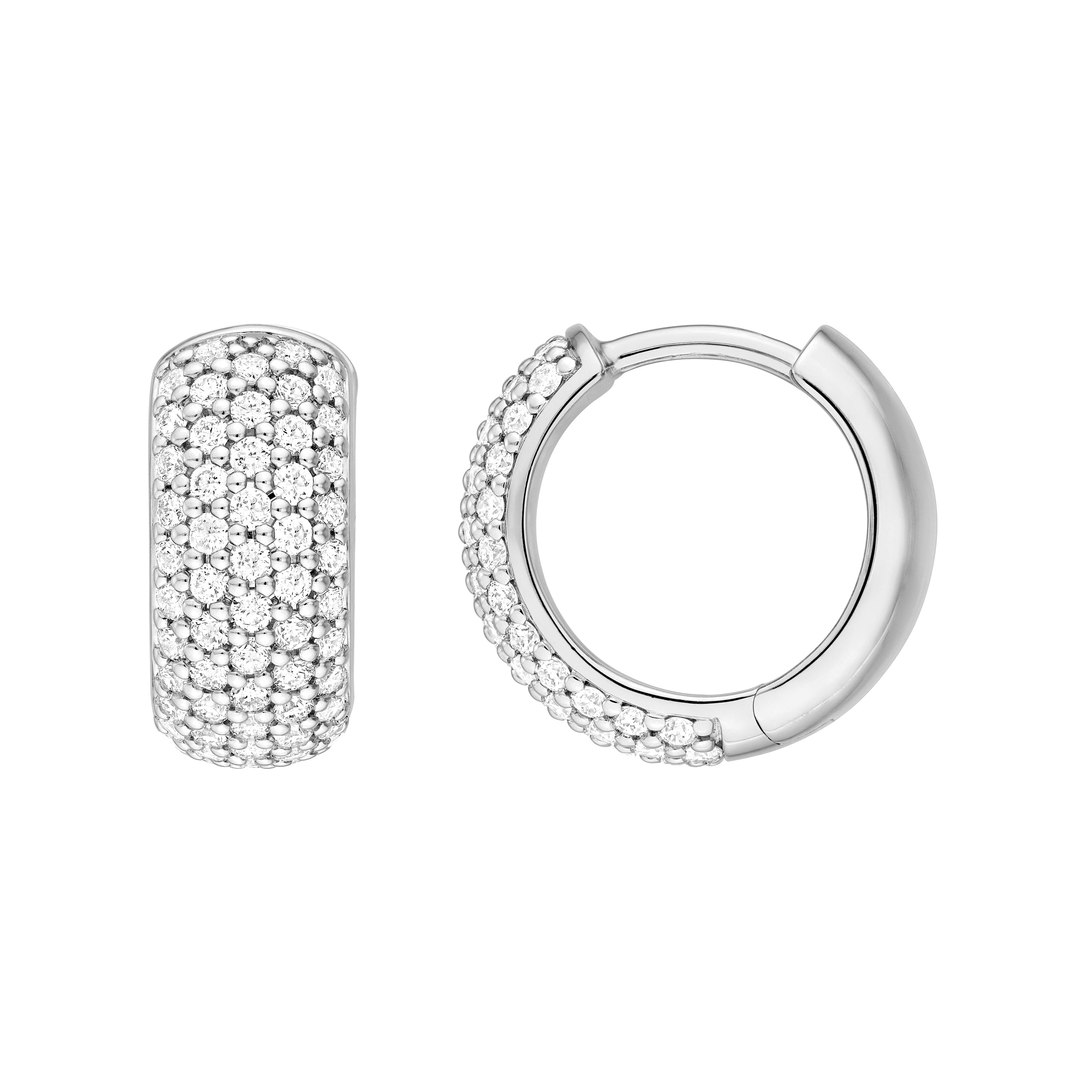 5 Row Diamond Pavé Huggies (1/2tcw)