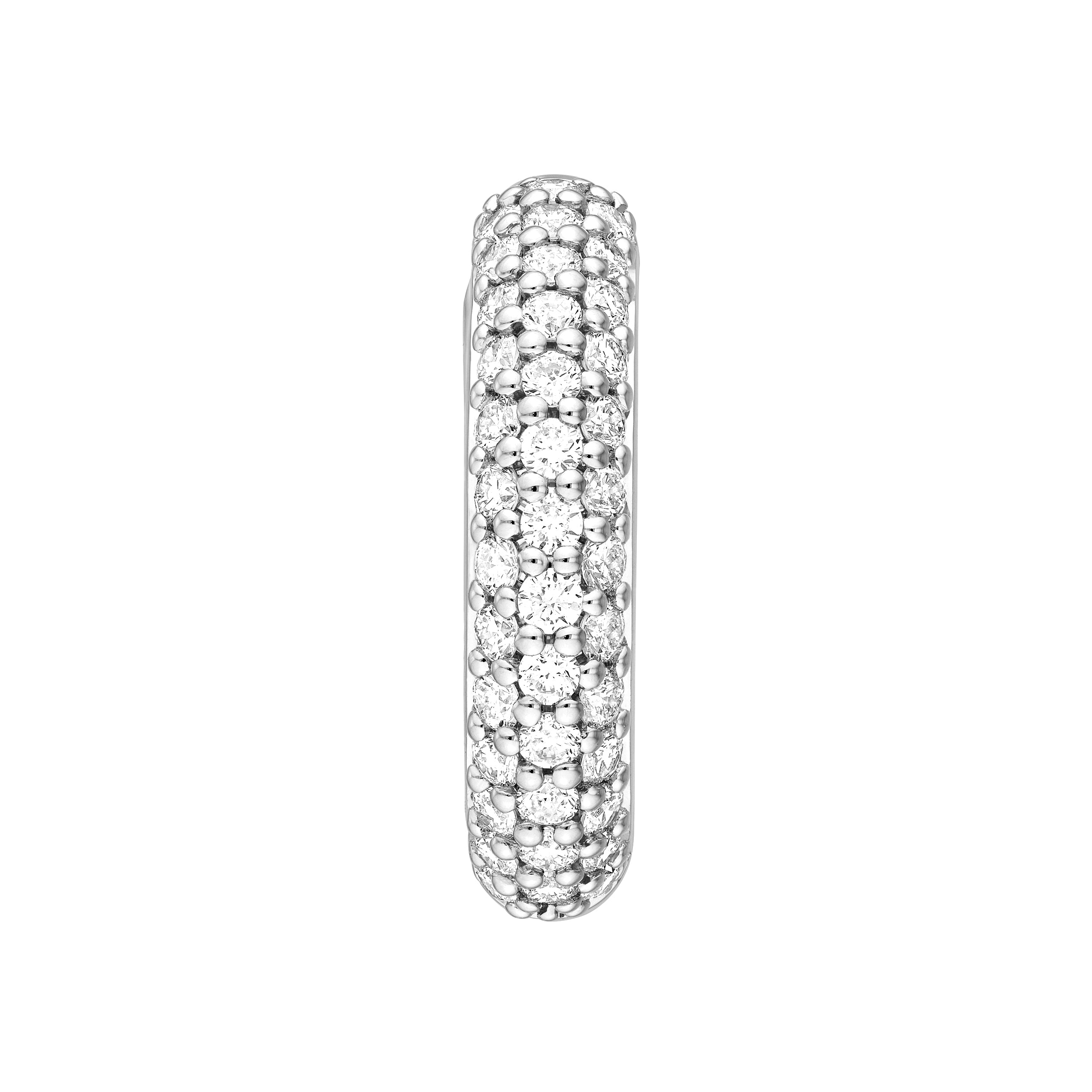 3 Row Diamond Pavé Huggies (3/4tcw)