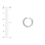 3 Row Diamond Pavé Huggies (3/4tcw)