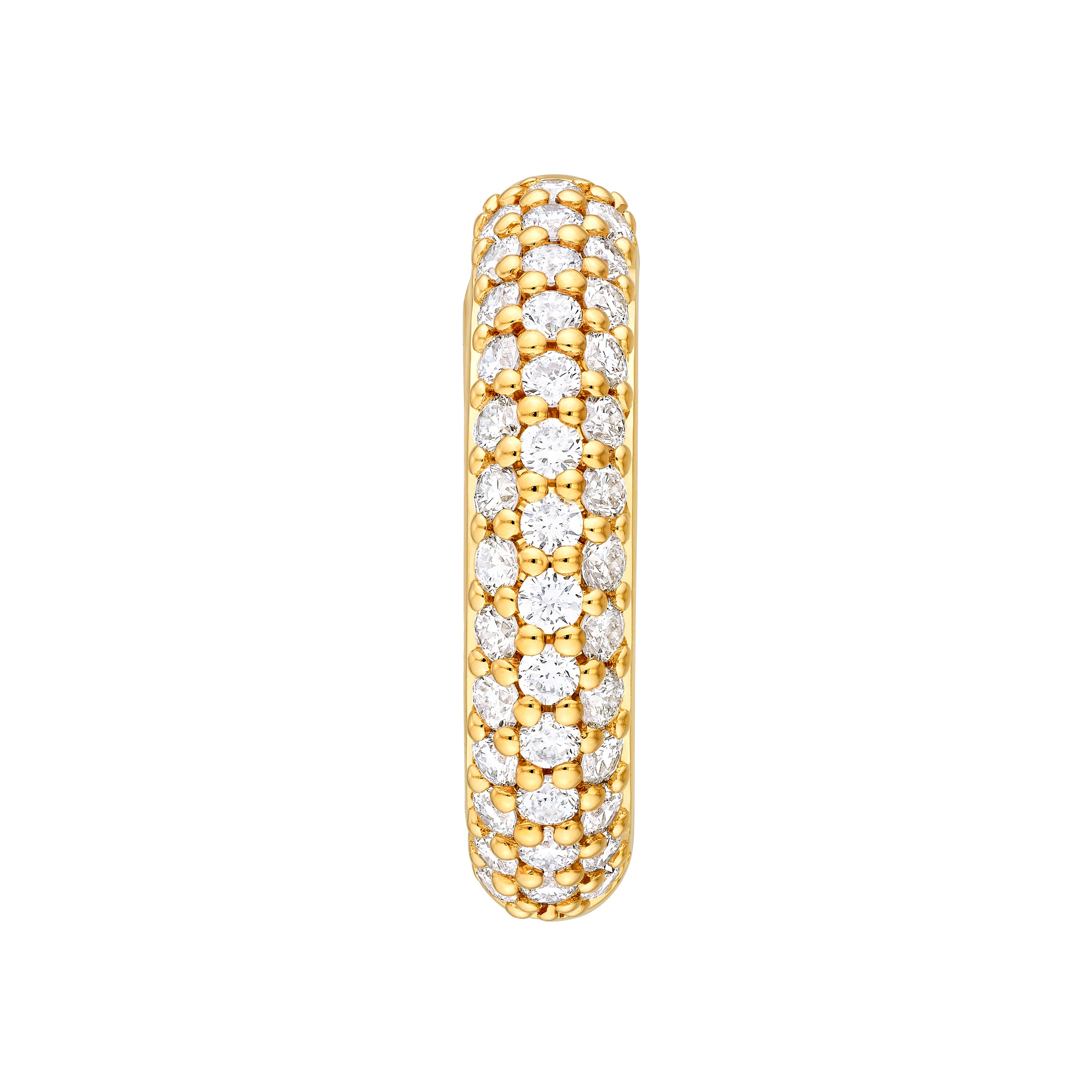 3 Row Diamond Pavé Huggies (3/4tcw)