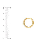 3 Row Diamond Pavé Huggies (3/4tcw)