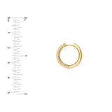 3 Row Diamond Pavé Huggies (3/4tcw)