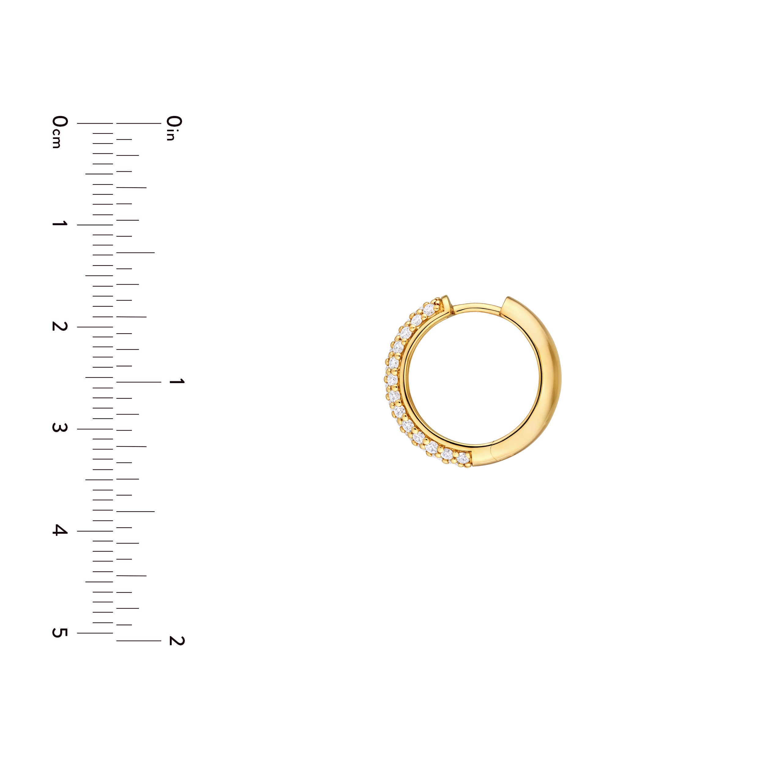 3 Row Diamond Pavé Huggies (3/4tcw)