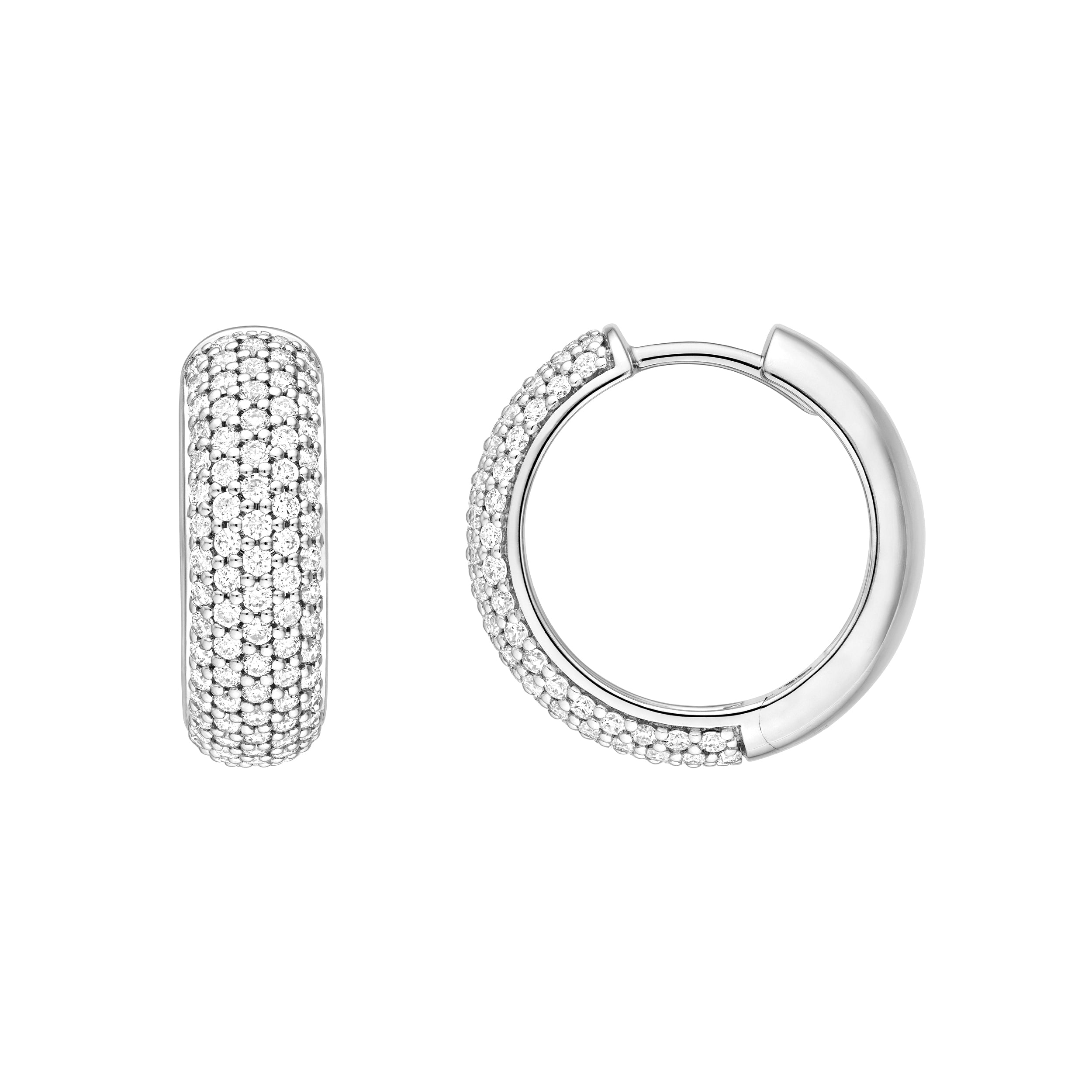 5 Row Diamond Pavé Huggies (7/8tcw)