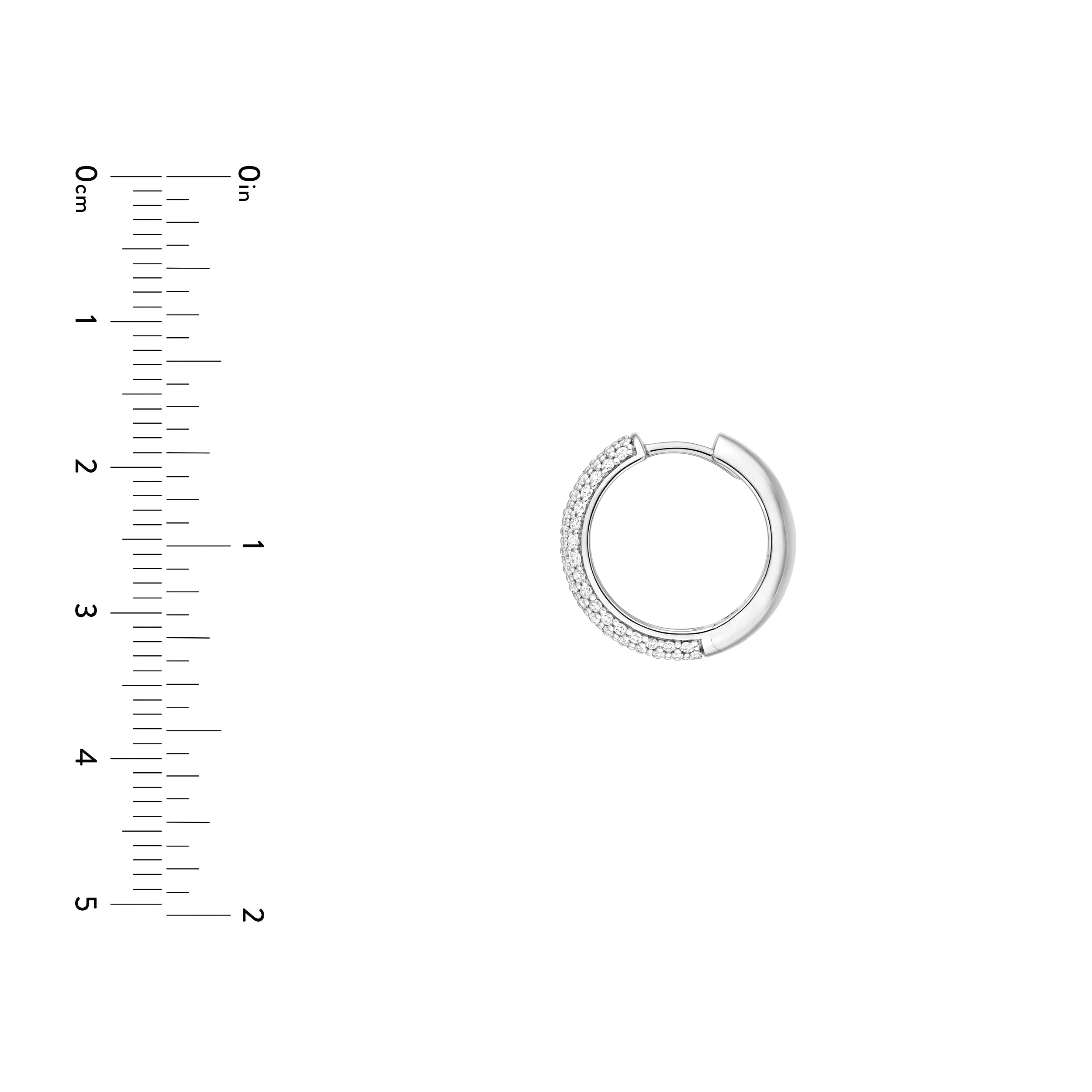 5 Row Diamond Pavé Huggies (3/4tcw)