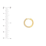 5 Row Diamond Pavé Huggies (3/4tcw)