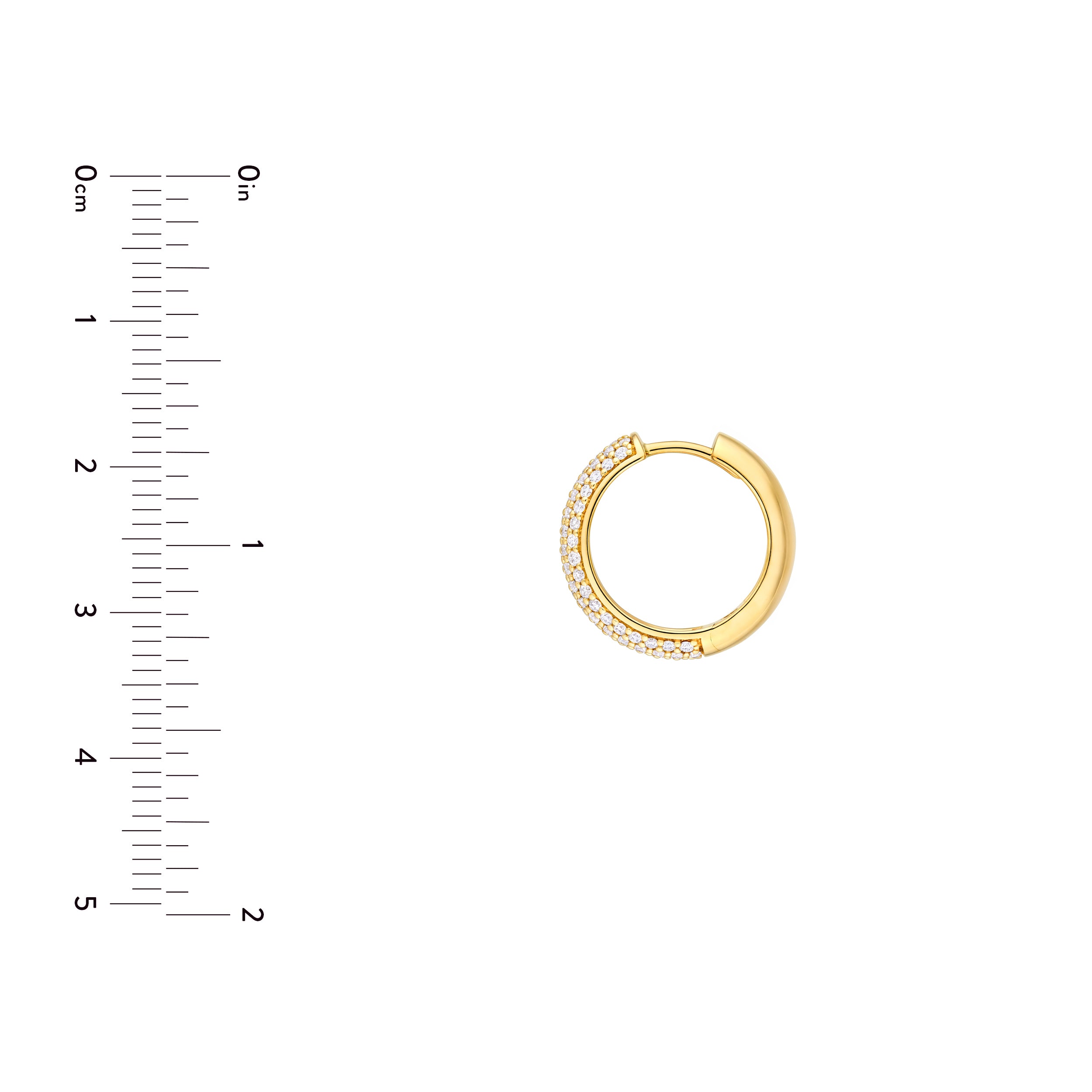 5 Row Diamond Pavé Huggies (3/4tcw)