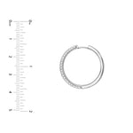 3 Row Diamond Pavé Hoop Earrings (1-1/3tcw)