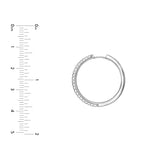 3 Row Diamond Pavé Hoop Earrings (1-1/3tcw)