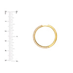 5 Row Diamond Pavé Hoop Earrings (1tcw)