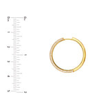 5 Row Diamond Pavé Hoop Earrings (1tcw)