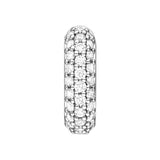 3 Row Pavé Diamond Paper Clip Huggies (5/8tcw)