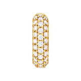 3 Row Pavé Diamond Paper Clip Huggies (5/8tcw)