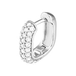 3 Row Pavé Diamond Paper Clip Huggies (5/8tcw)