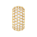 5 Row Pavé Diamond Paper Clip Huggies (7/8tcw)